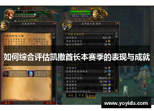 如何综合评估凯撒酋长本赛季的表现与成就